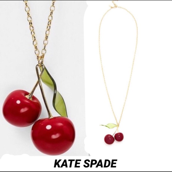 KATE SPADE MA CHERIE CHERRY PENDANT NECKLACE - Picture 4 of 8